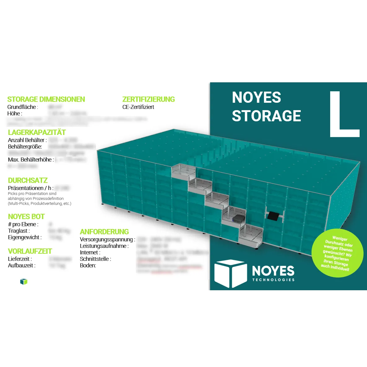 Data Sheet "Noyes Storage L" | 525–4,200 Products