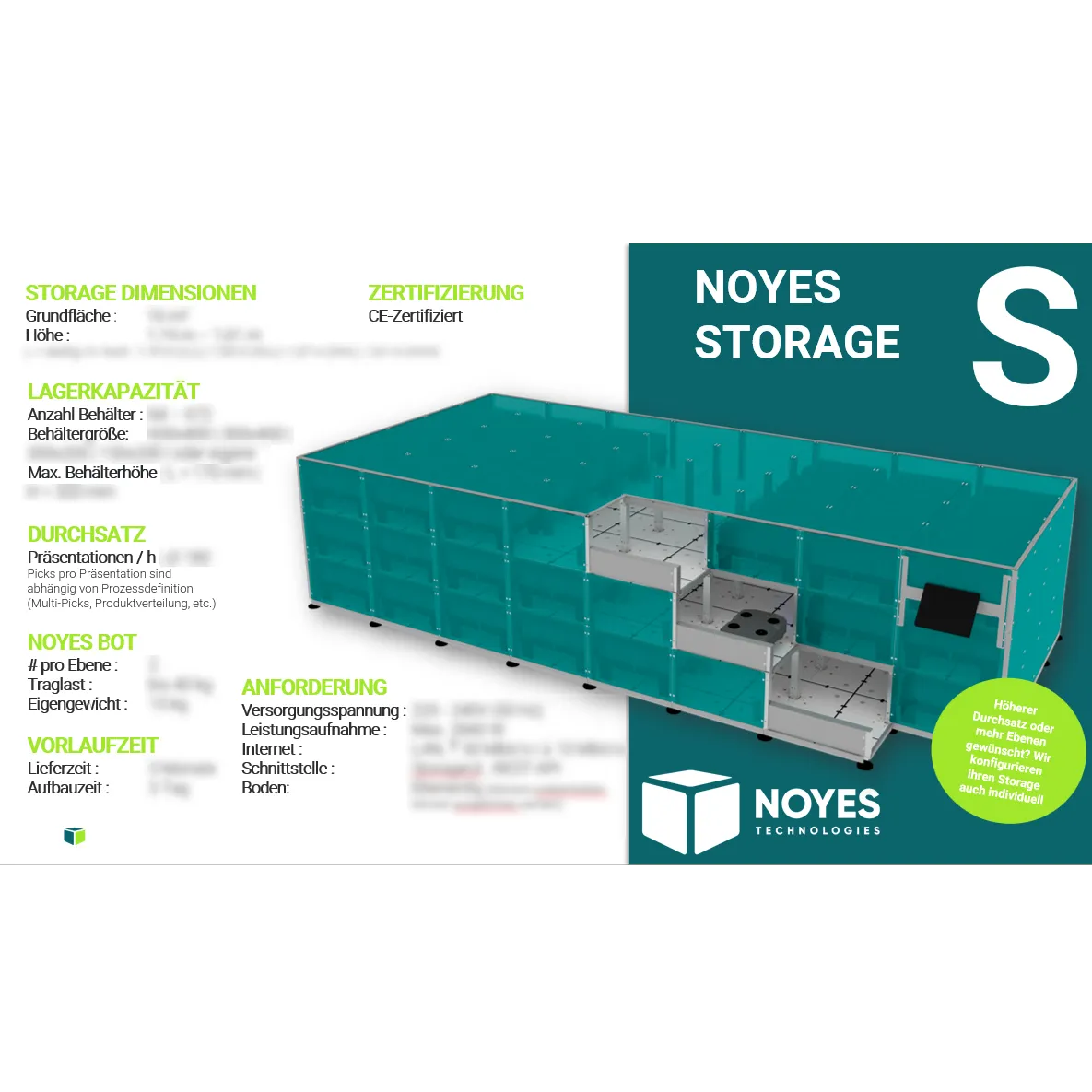 Data Sheet "Noyes Storage S" | 84–672 Products
