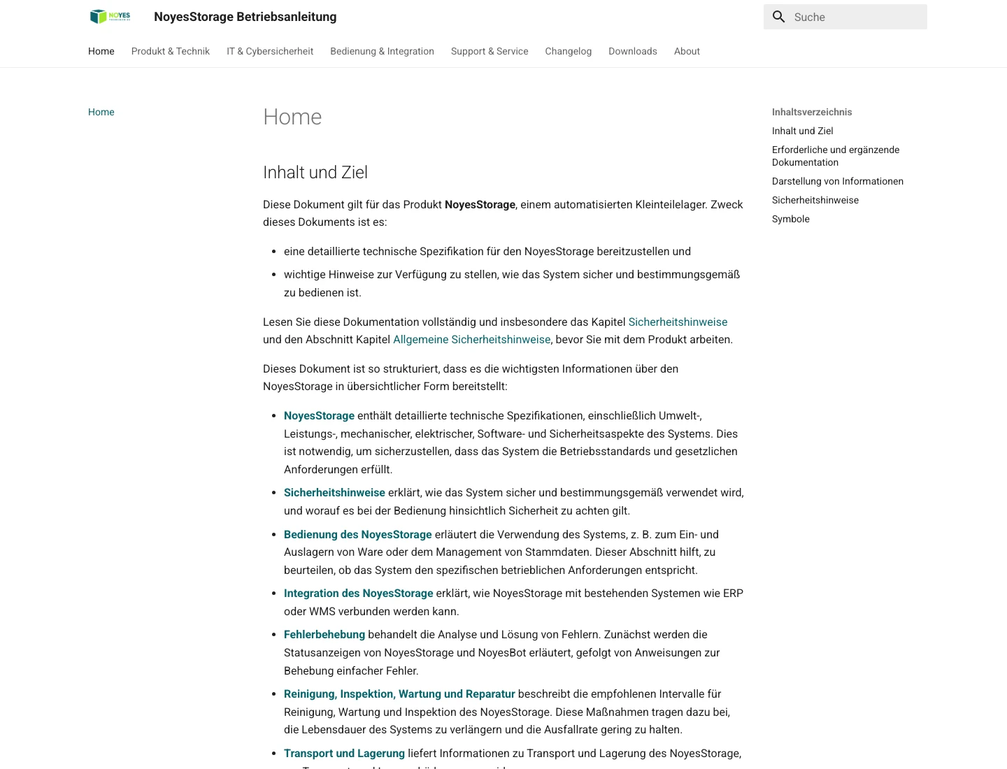 Noyes Handbuch und REST-API Dokumentation